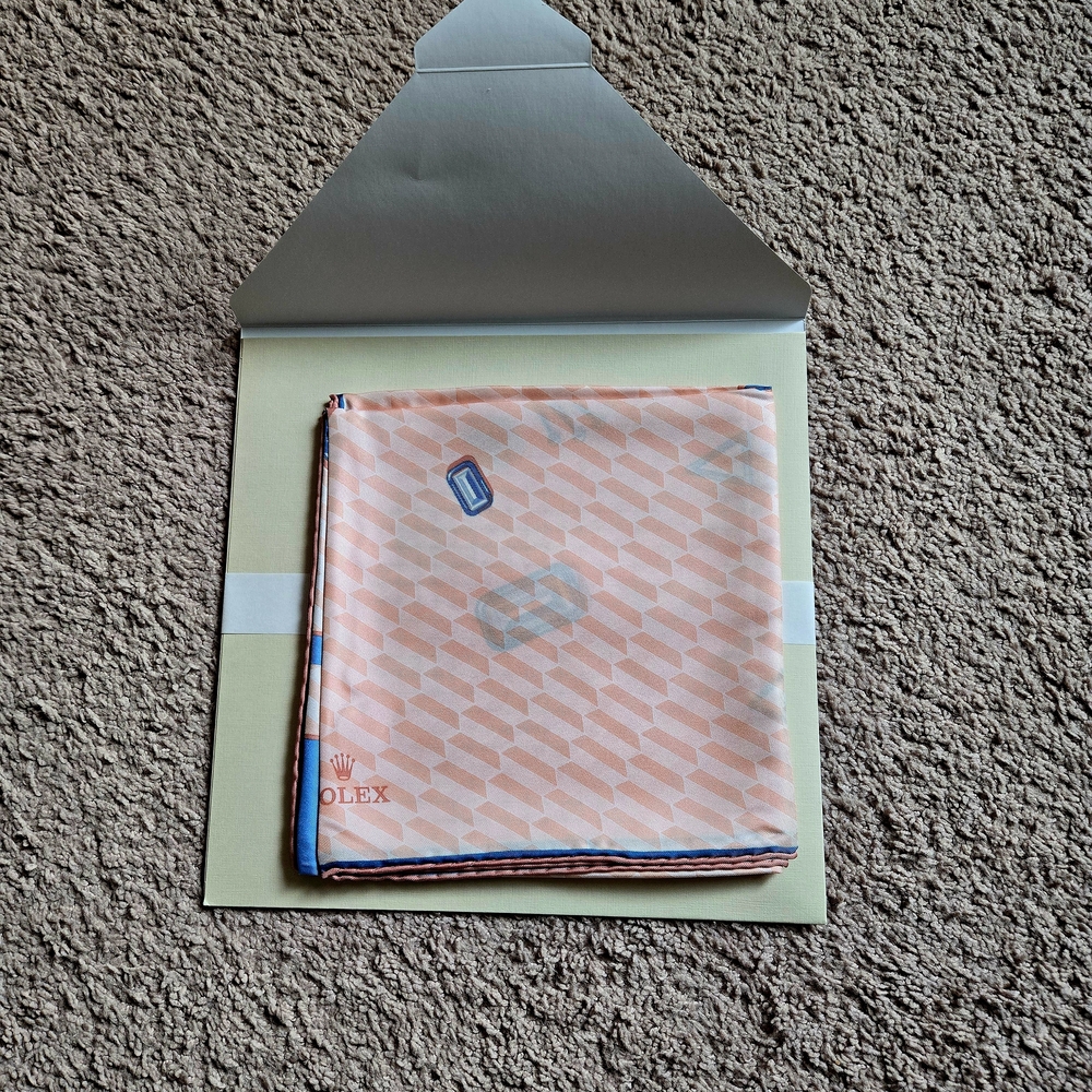 Rolex Blue and Cream Scarf